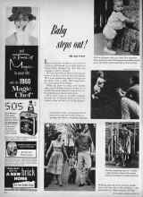 Better Homes & Gardens August 1959 Magazine Article: Baby steps out!