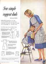 Better Homes & Gardens September 1959 Magazine Article: Sew-simple copycat duds