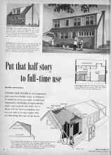 Better Homes & Gardens October 1959 Magazine Article: Put that half story to full-time use