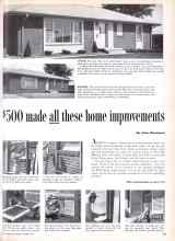 Better Homes & Gardens October 1959 Magazine Article: $500 made all these home improvements
