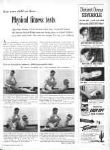 Better Homes & Gardens October 1959 Magazine Article: Rate your child on these... Physical fitness tests