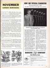 Better Homes & Gardens November 1959 Magazine Article: NOVEMBER GARDEN REMINDERS