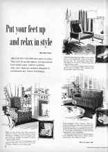 Better Homes & Gardens November 1959 Magazine Article: Put your feet up and relax in style