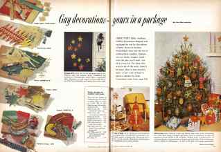 Better Homes & Gardens November 1959 Magazine Article: Gay decorations yours in a package