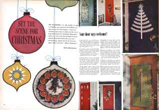 Better Homes & Gardens December 1959 Magazine Article: SET THE SCENE FOR CHRISTMAS