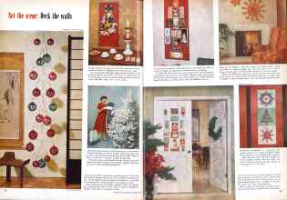 Better Homes & Gardens December 1959 Magazine Article: Set the scene: Deck the walls