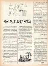 Better Homes & Gardens January 1960 Magazine Article: THE MAN NEXT DOOR