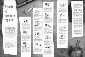 Better Homes & Gardens January 1960 Magazine Article: A guide to furniture repairs