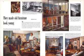 Better Homes & Gardens January 1960 Magazine Article: They made old furniture look young