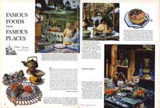 Better Homes & Gardens February 1960 Magazine Article: FAMOUS FOODS FROM FAMOUS PLACES