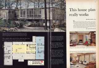 Better Homes & Gardens March 1960 Magazine Article: This house plan really works