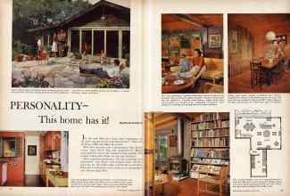Better Homes & Gardens March 1960 Magazine Article: PERSONALITY--This home has it!