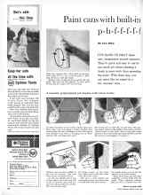 Better Homes & Gardens April 1960 Magazine Article: Paint cans with built-in p-h-f-f-f-f-f