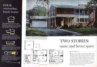 Better Homes & Gardens May 1960 Magazine Article: TWO STORIES: more and better space