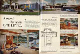 Better Homes & Gardens May 1960 Magazine Article: A superb house on ONE LEVEL