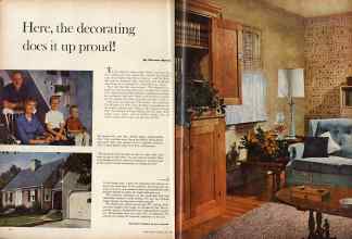 Better Homes & Gardens May 1960 Magazine Article: Here, the decorating does it up proud!