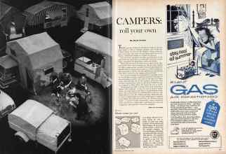 Better Homes & Gardens May 1960 Magazine Article: CAMPERS: roll your own