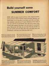 Better Homes & Gardens June 1960 Magazine Article: Build yourself some SUMMER COMFORT