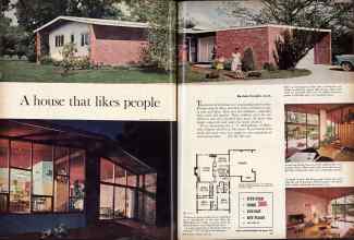 Better Homes & Gardens June 1960 Magazine Article: A house that likes people