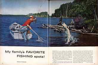 Better Homes & Gardens June 1960 Magazine Article: My family's FAVORITE FISHING spots!