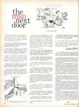 Better Homes & Gardens July 1960 Magazine Article: the man next door