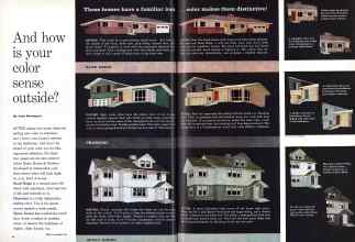 Better Homes & Gardens August 1960 Magazine Article: And how is your color sense outside?