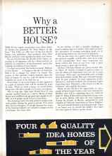 Better Homes & Gardens September 1960 Magazine Article: Why a BETTER HOUSE?