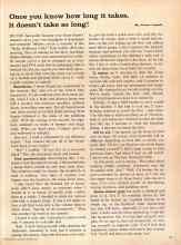 Better Homes & Gardens October 1960 Magazine Article: Once you know how long it takes, it doesn't take so long!