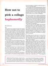 Better Homes & Gardens October 1960 Magazine Article: How not to pick a college haphazardly