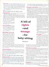 Better Homes & Gardens October 1960 Magazine Article: A bill of rights-and wrongs-for baby-sitting