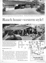 Better Homes & Gardens October 1960 Magazine Article: Ranch house-western style!