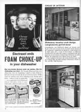 Better Homes & Gardens November 1960 Magazine Article: Hideaway laundry nook design complements period decor