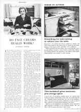 Better Homes & Gardens November 1960 Magazine Article: Everything for table-setting in cabinet near the table