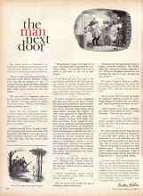 Better Homes & Gardens November 1960 Magazine Article: the man next door