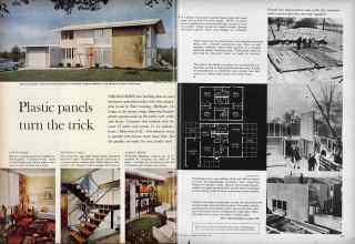 Better Homes & Gardens November 1960 Magazine Article: Plastic panels turn the trick
