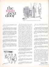 Better Homes & Gardens December 1960 Magazine Article: the man next door