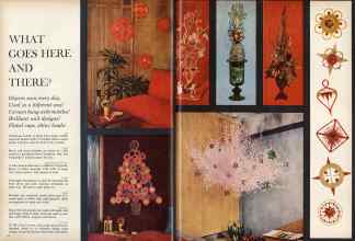 Better Homes & Gardens December 1960 Magazine Article: WHAT GOES HERE AND THERE?