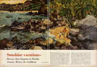 Better Homes & Gardens December 1960 Magazine Article: Sunshine vacations