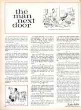 Better Homes & Gardens January 1961 Magazine Article: the man next door