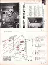 Better Homes & Gardens February 1961 Magazine Article: Entry storage wall