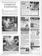 Better Homes & Gardens February 1961 Magazine Article: CEMENT PAINTING
