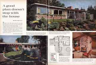 Better Homes & Gardens February 1961 Magazine Article: A good plan doesn't stop with the house