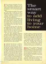 Better Homes & Gardens March 1961 Magazine Article: The Smart way to add living to your home