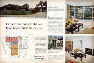 Better Homes & Gardens March 1961 Magazine Article: Parents and children live together in peace