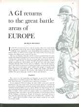 Better Homes & Gardens April 1961 Magazine Article: A GI returns to the great battle areas of EUROPE
