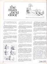 Better Homes & Gardens April 1961 Magazine Article: the man next door