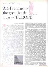 Better Homes & Gardens May 1961 Magazine Article: A GI returns to the great battle areas of EUROPE