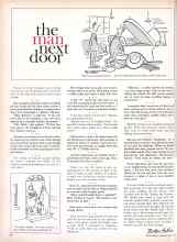 Better Homes & Gardens May 1961 Magazine Article: the man next door