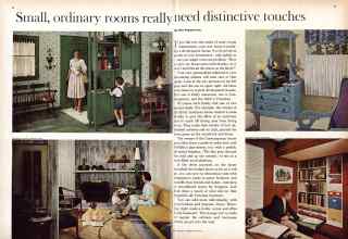 Better Homes & Gardens May 1961 Magazine Article: Small, ordinary rooms really need distinctive touches