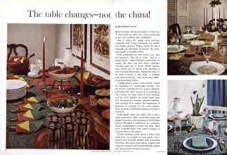 Better Homes & Gardens May 1961 Magazine Article: The table changes--not the china!